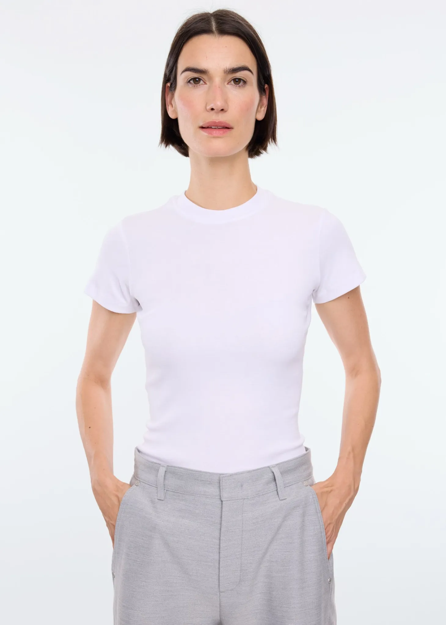 Basic rib t-shirt