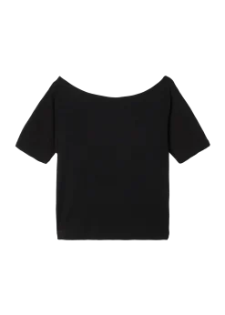 Boat neck cotton t-shirt