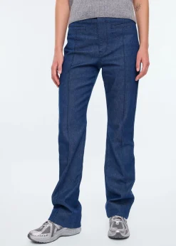 Bootcut rinsed denim pants