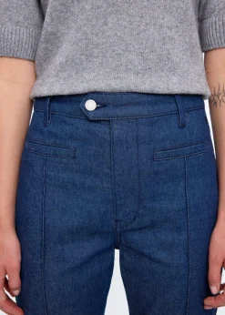 Bootcut rinsed denim pants