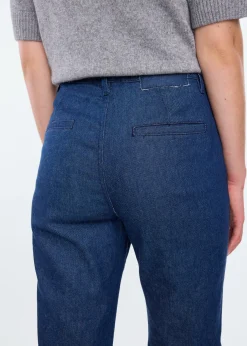 Bootcut rinsed denim pants