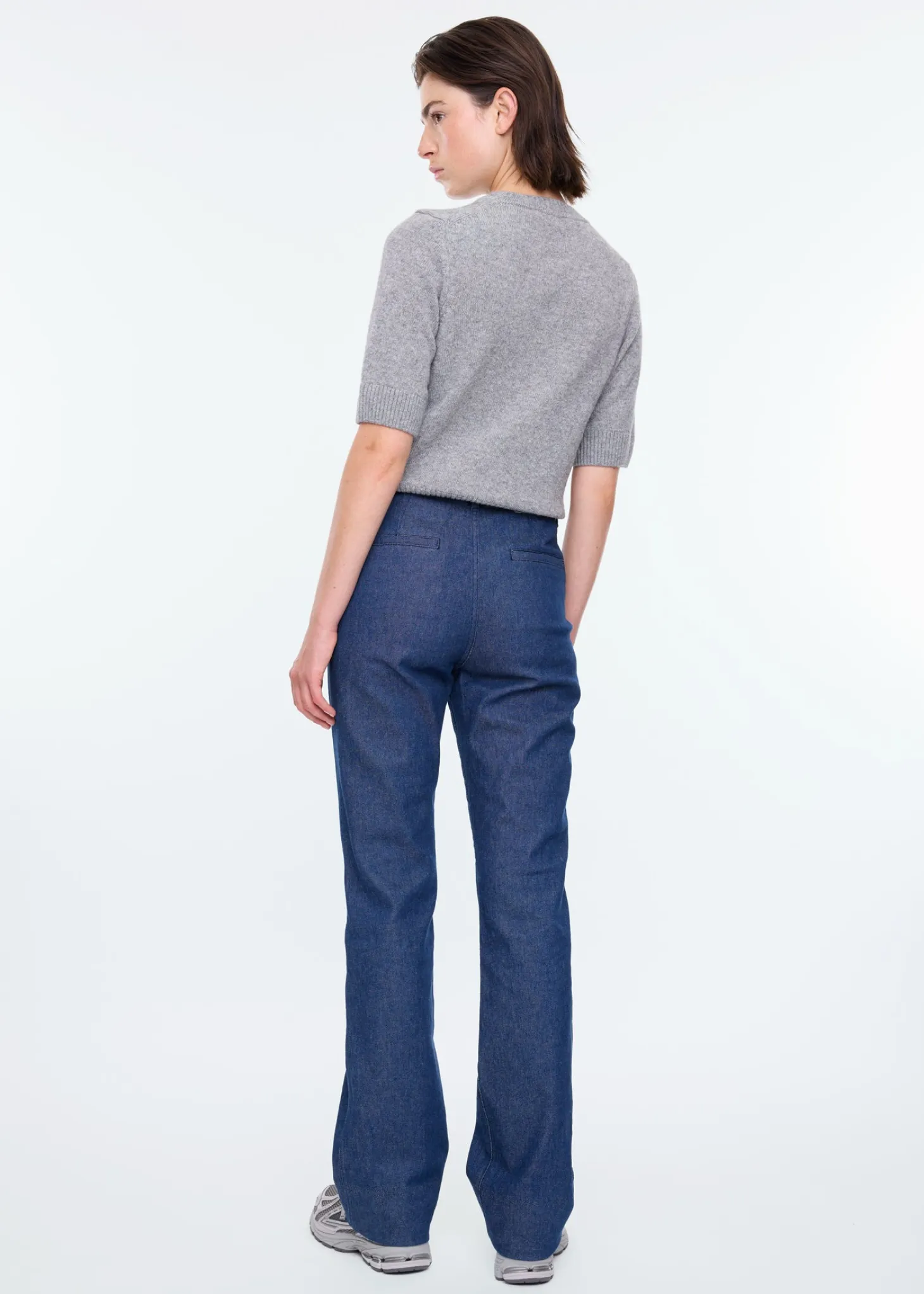 Bootcut rinsed denim pants