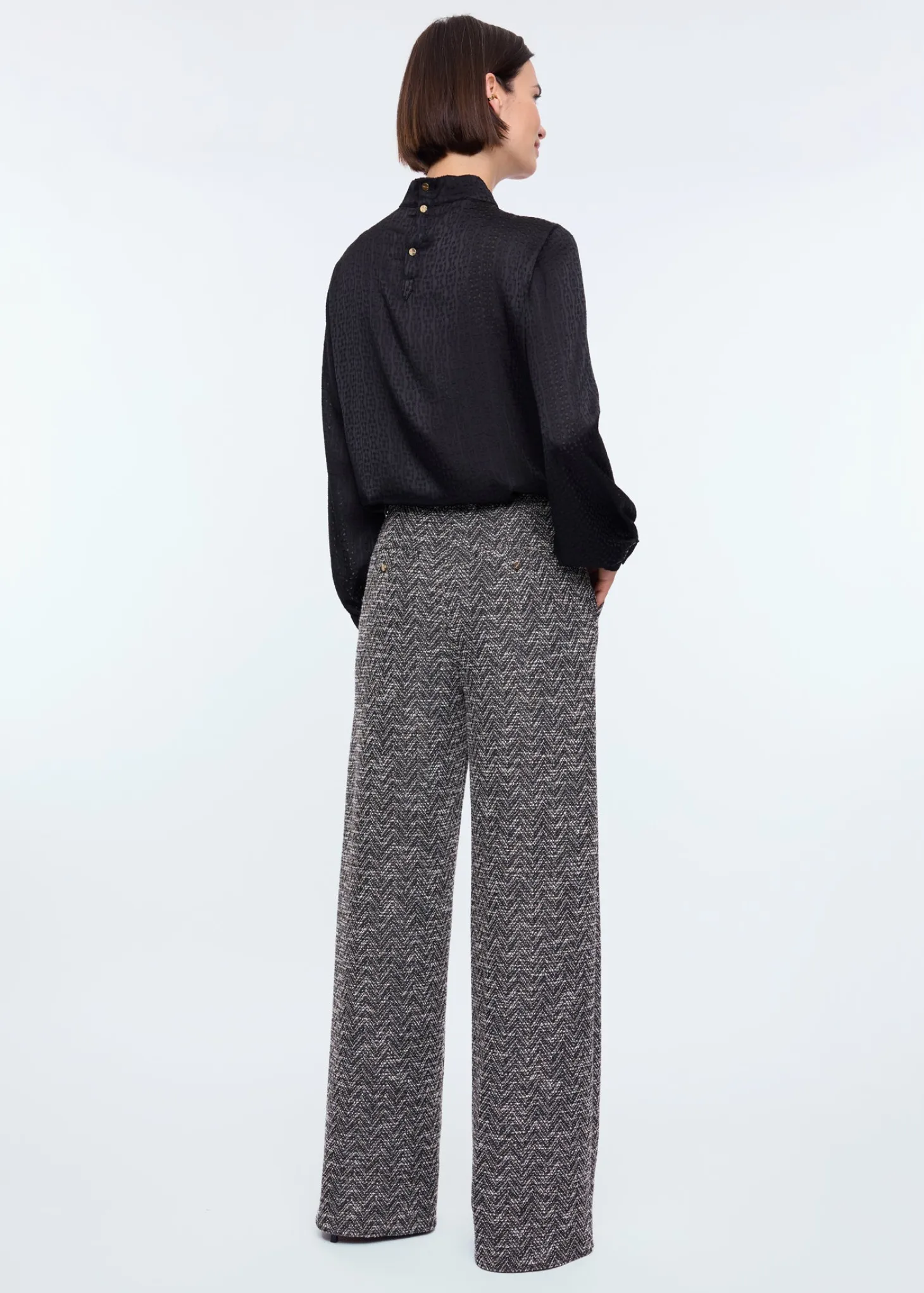 Boucle melange trousers