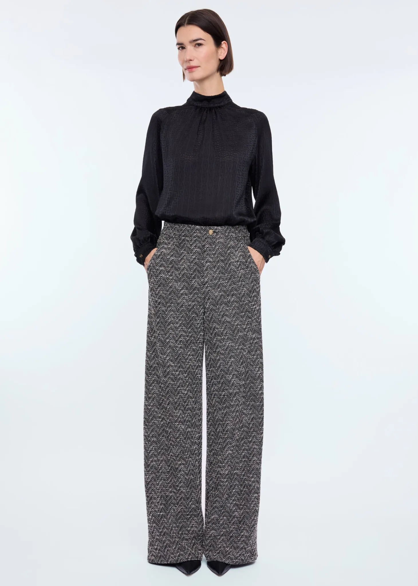 Boucle melange trousers