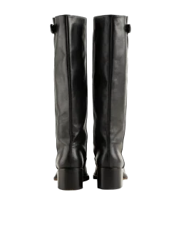 Buckle leather boot