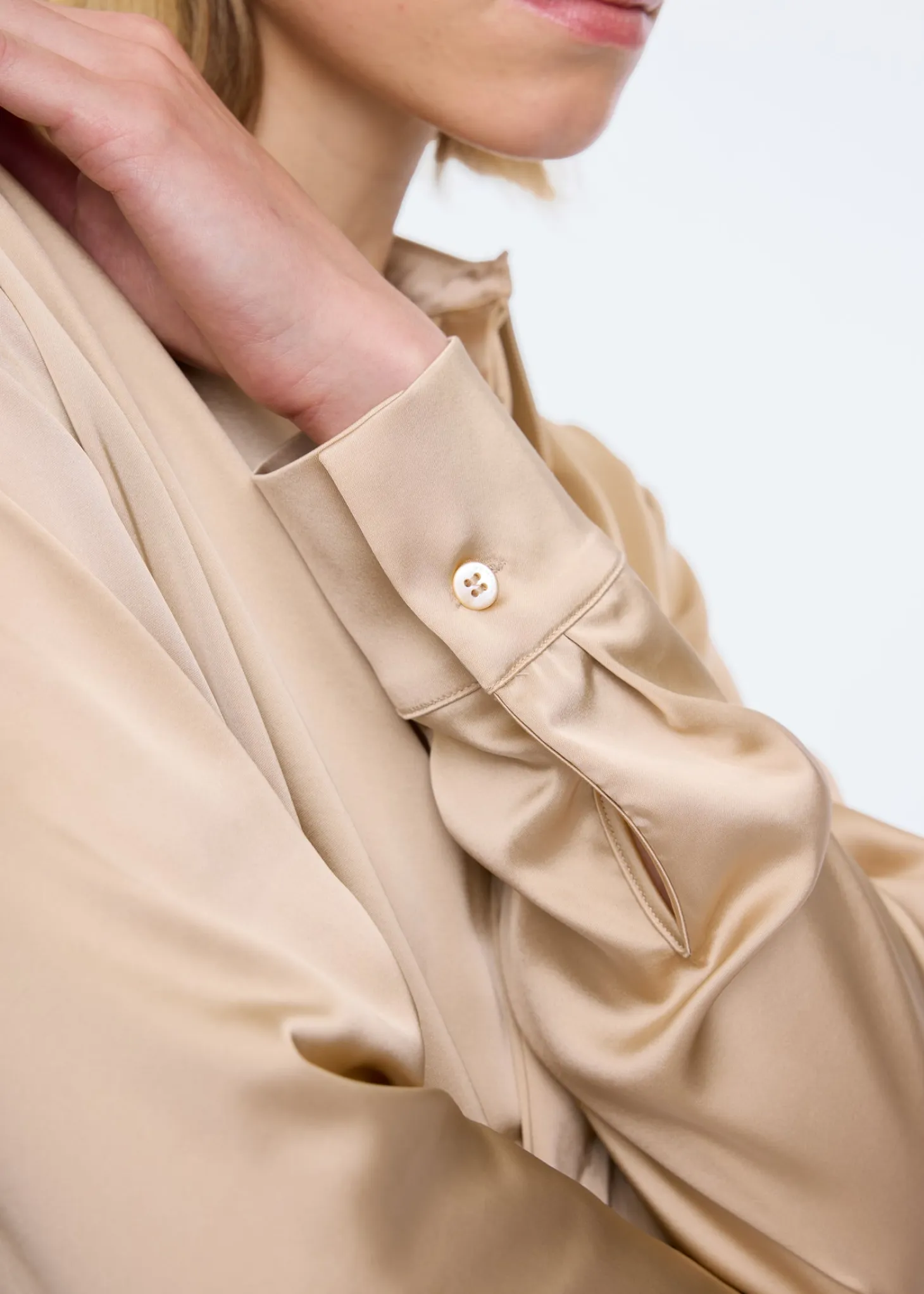 Champaign satin blouse