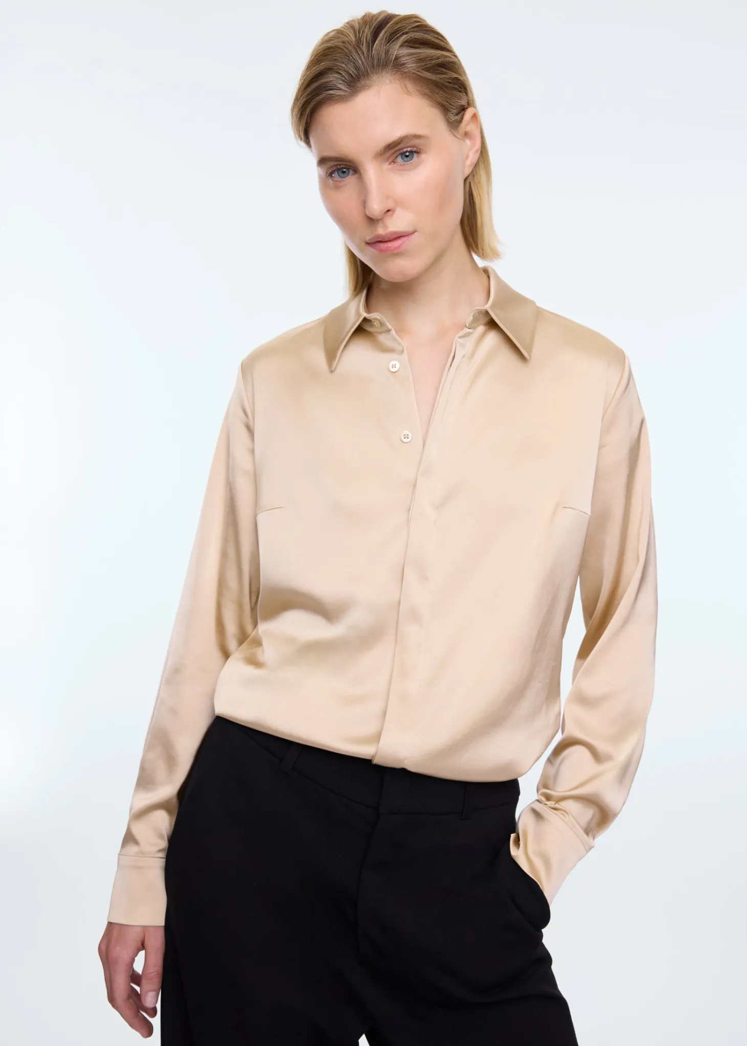 Champaign satin blouse