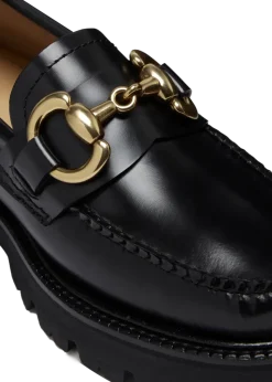 Chunky moc leather loafer