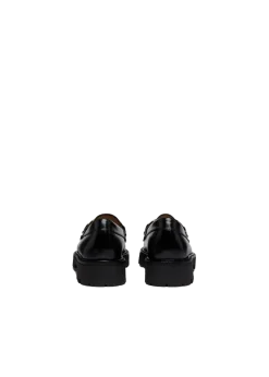 Chunky moc leather loafer
