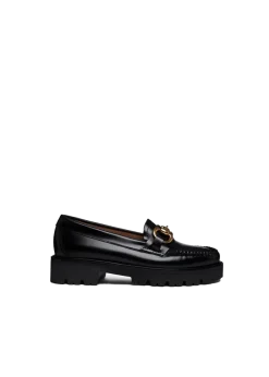 Chunky moc leather loafer