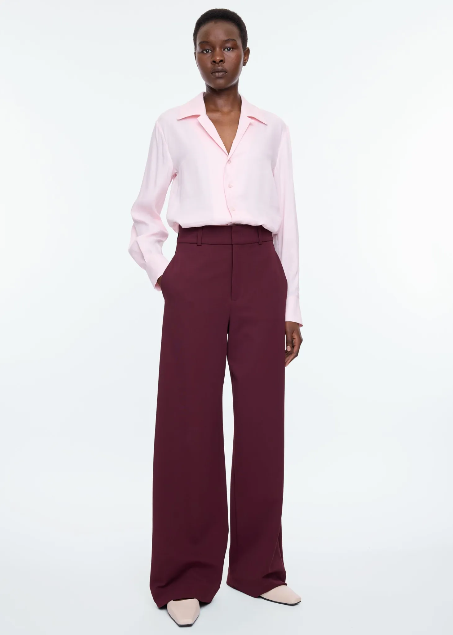 Collar viscose blouse