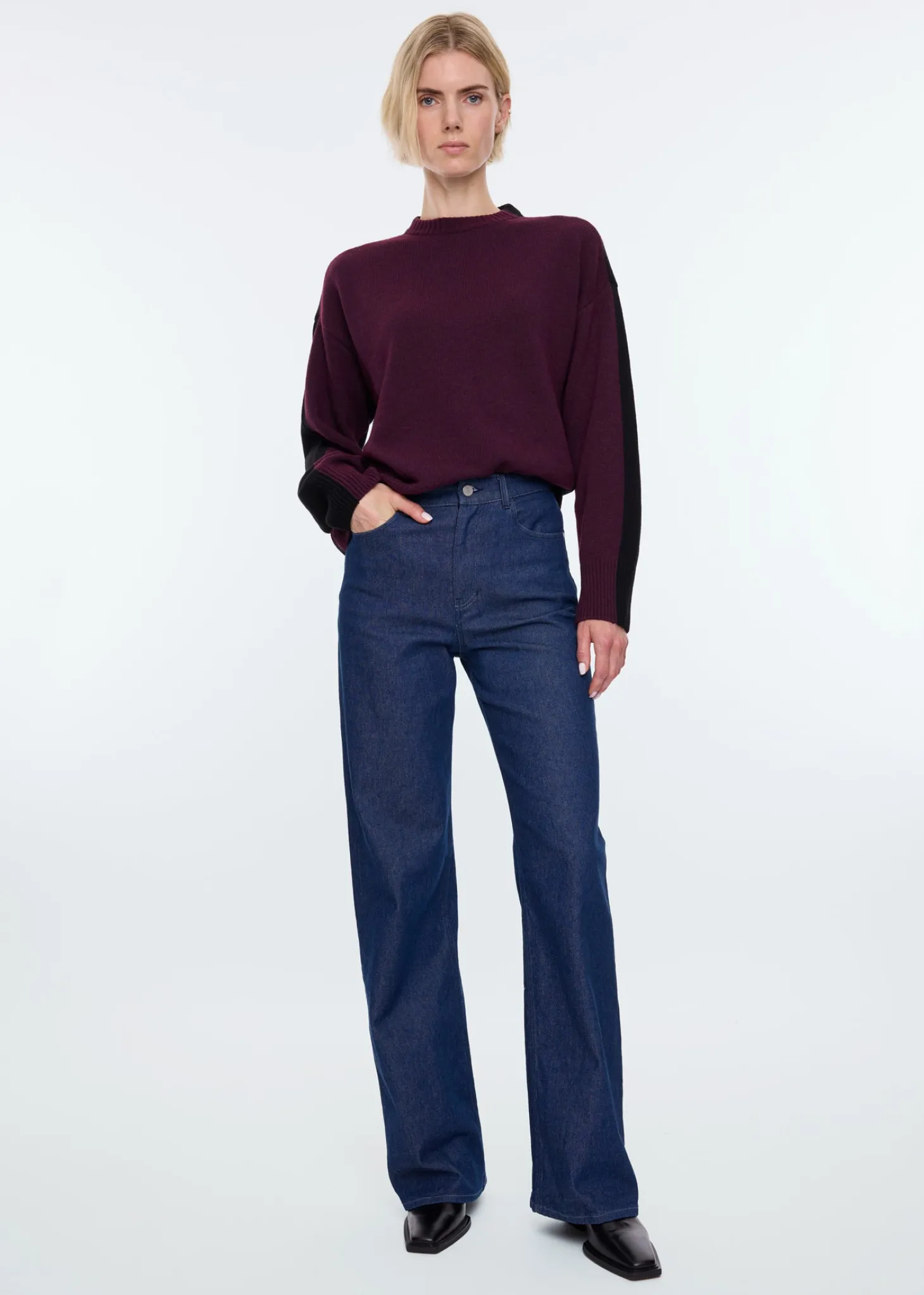 Colorblock knitted sweater