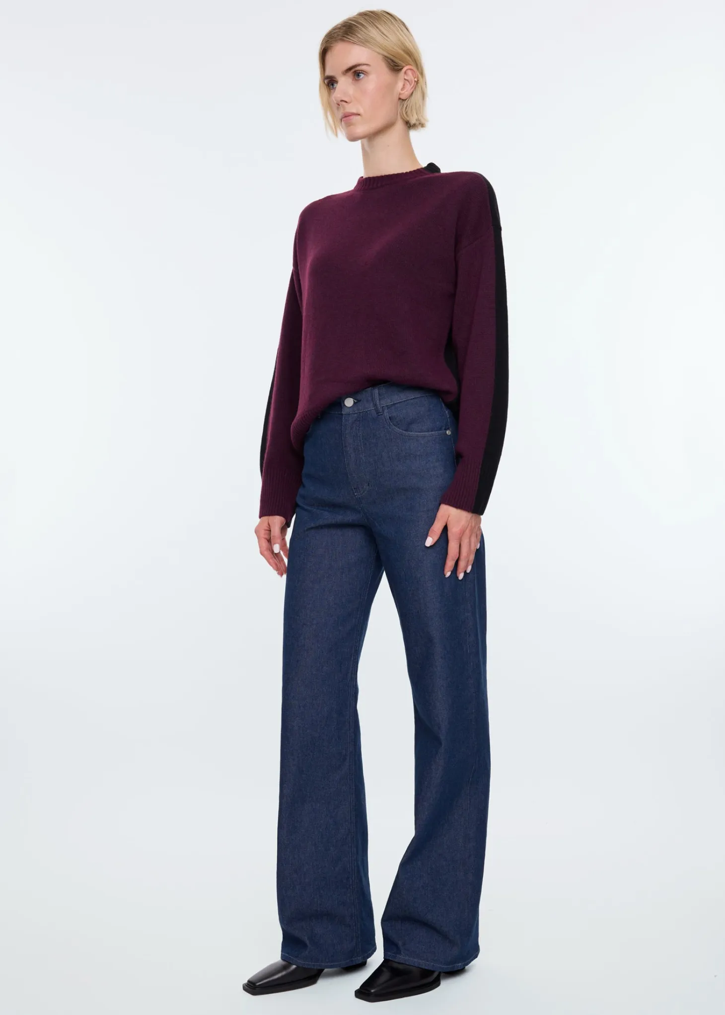 Colorblock knitted sweater