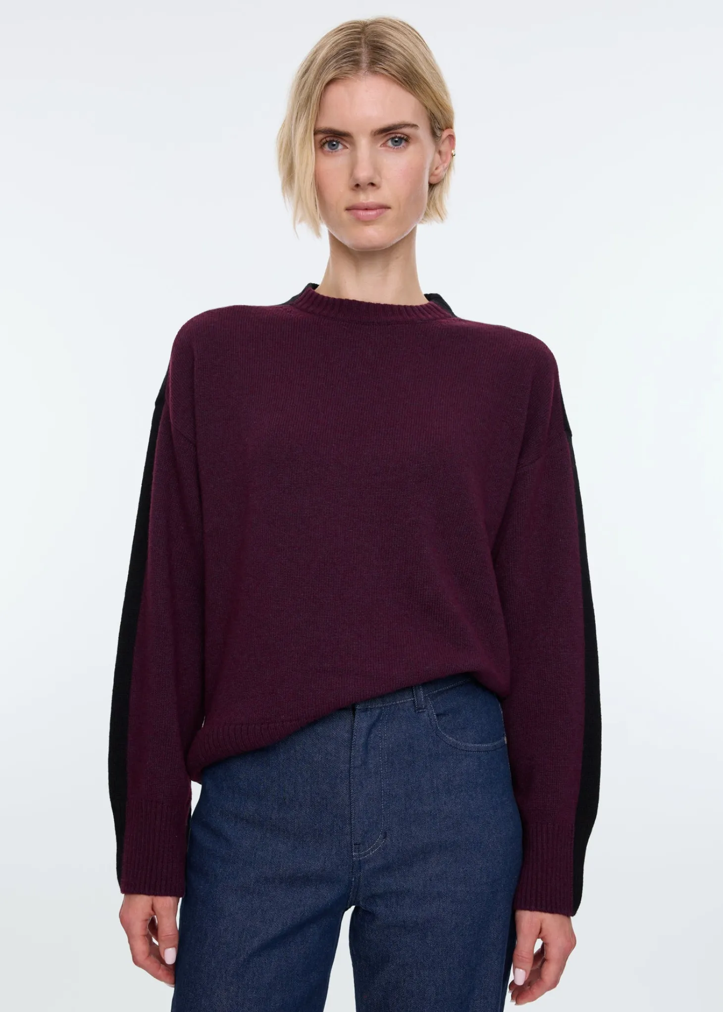 Colorblock knitted sweater