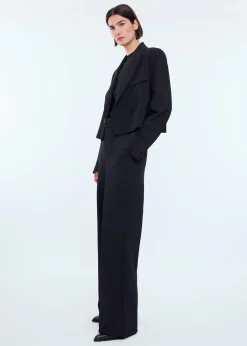Cropped twill jacket