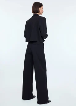 Cropped twill jacket