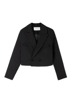 Cropped twill jacket