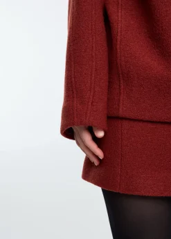 Curl wool mini skirt