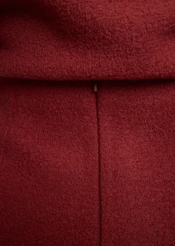 Curl wool mini skirt