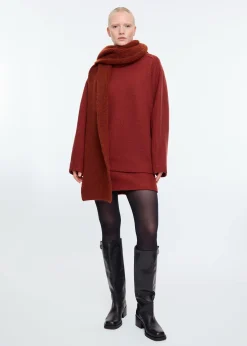 Curl wool mini skirt
