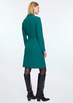 Cut-out crepe dress