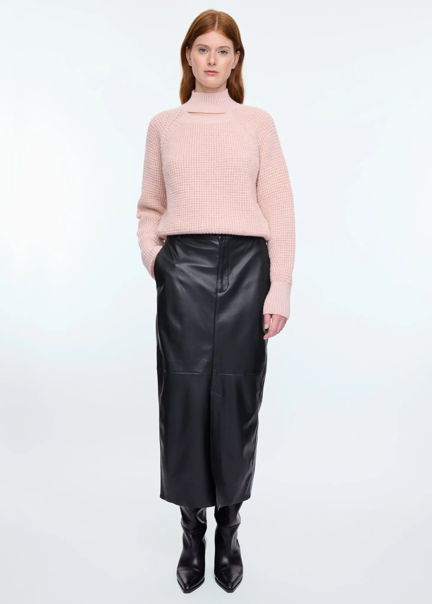 Cut-out knitted sweater