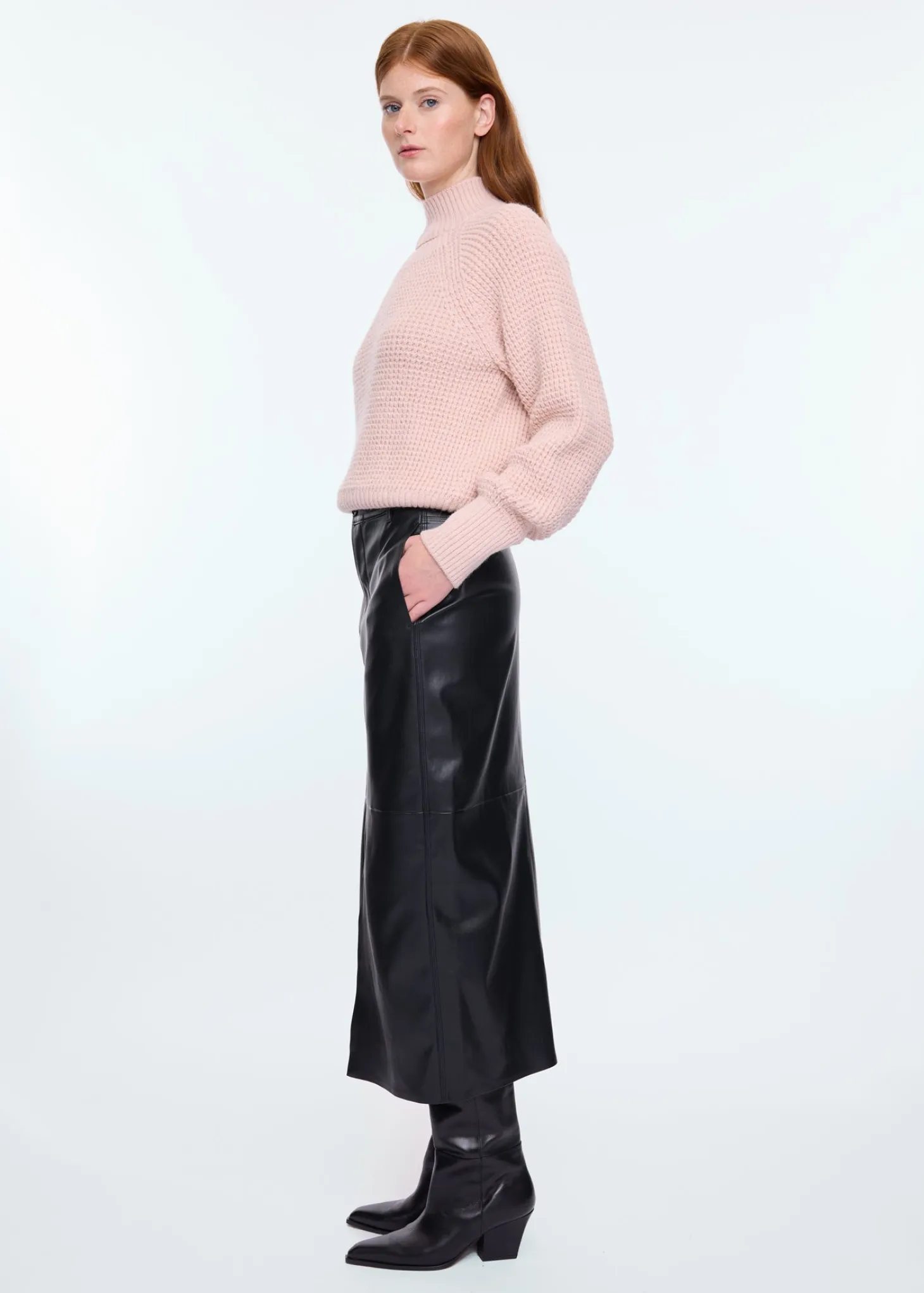 Cut-out knitted sweater