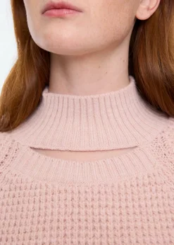 Cut-out knitted sweater