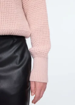 Cut-out knitted sweater