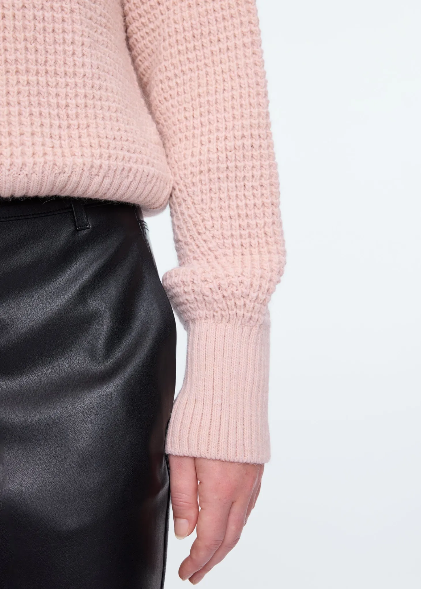 Cut-out knitted sweater