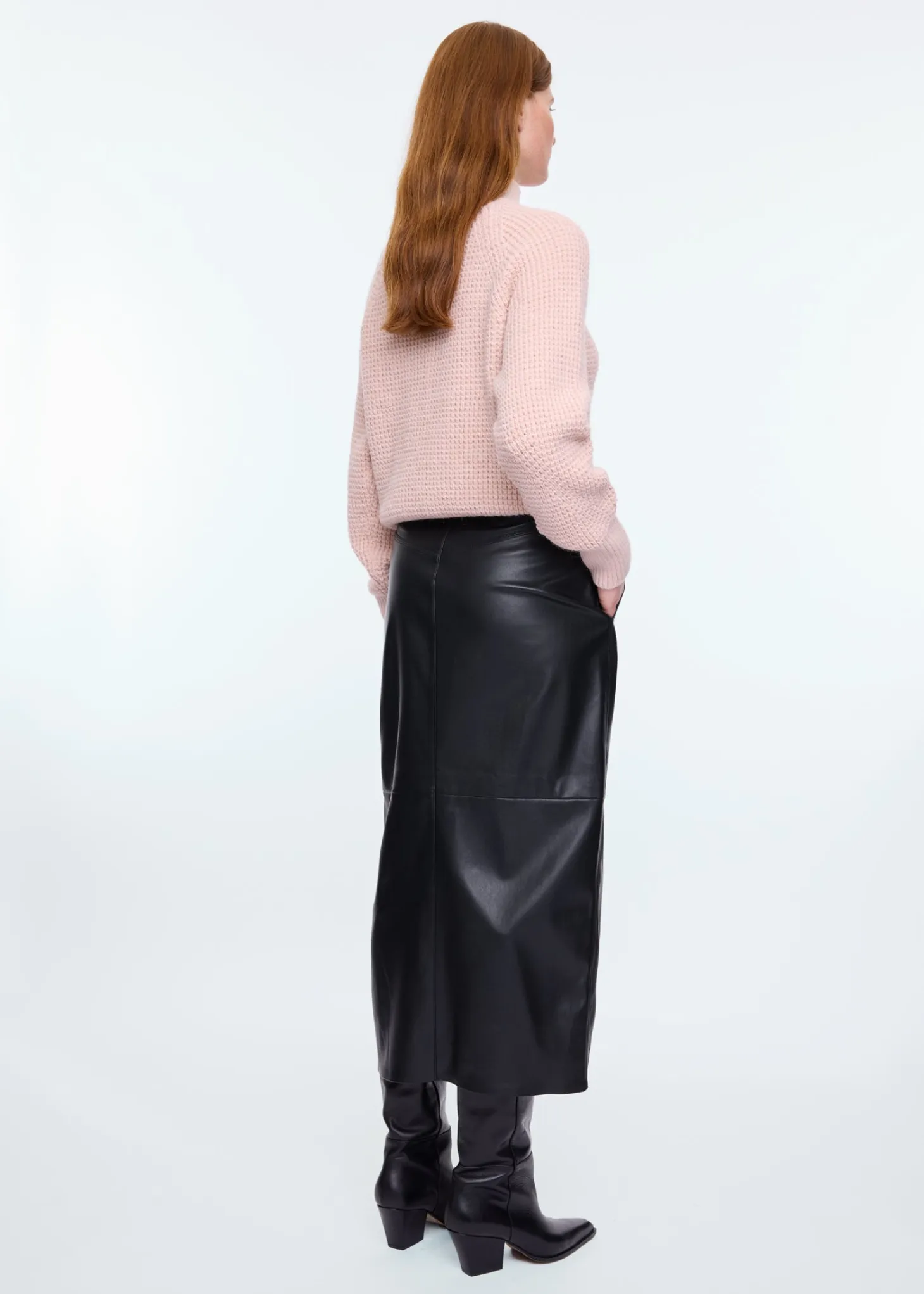 Cut-out knitted sweater
