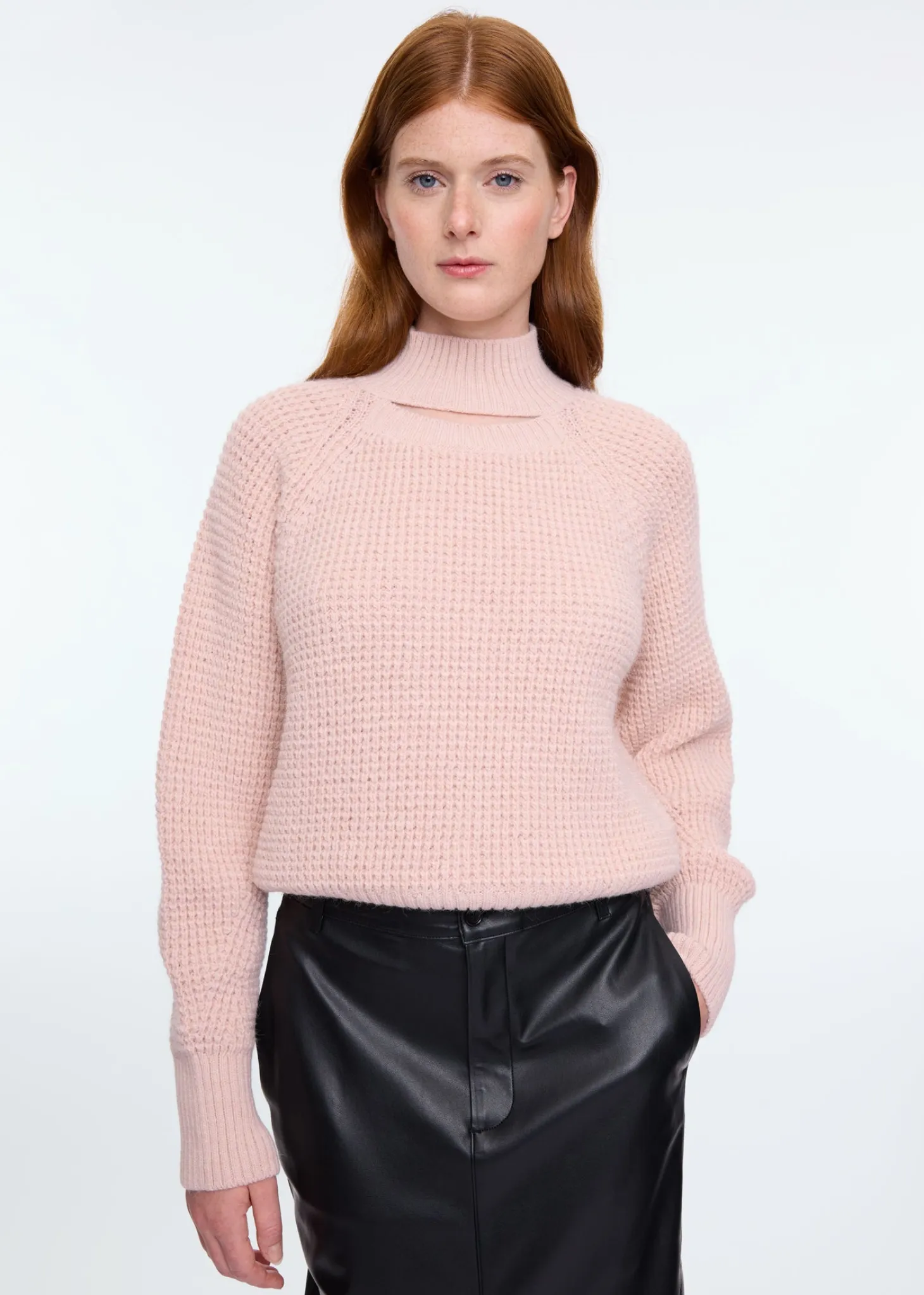 Cut-out knitted sweater