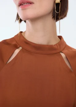 Cut out satin dress