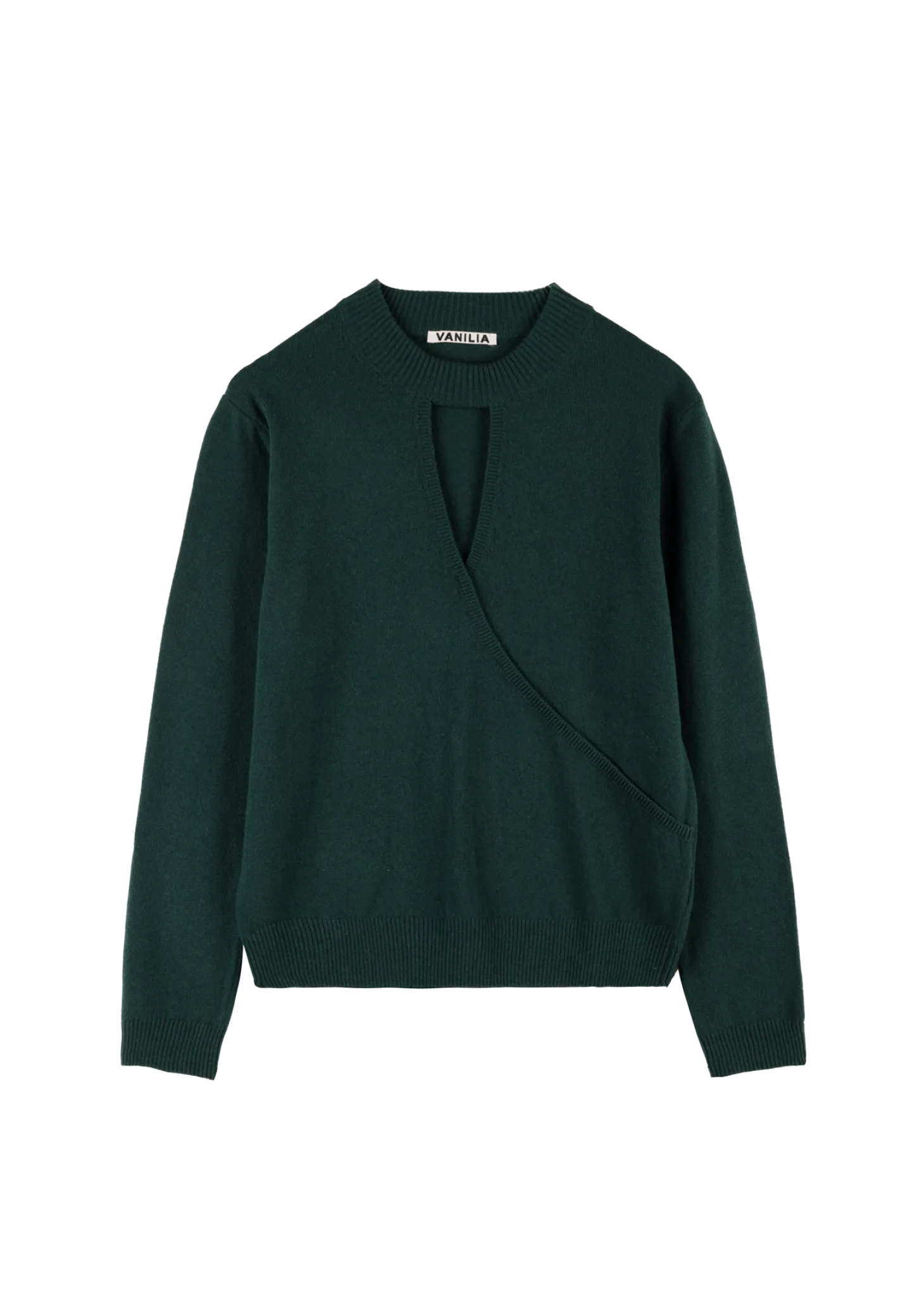 Cut-out wrap sweater
