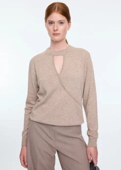 Cut-out wrap sweater