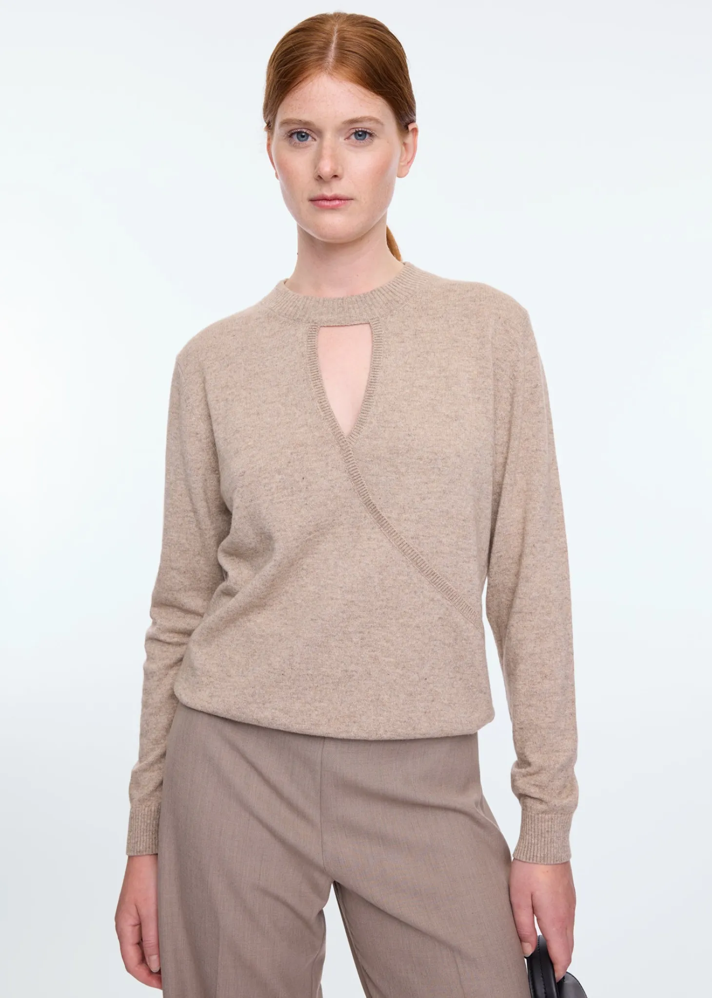 Cut-out wrap sweater