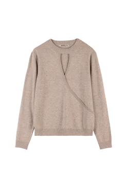 Cut-out wrap sweater