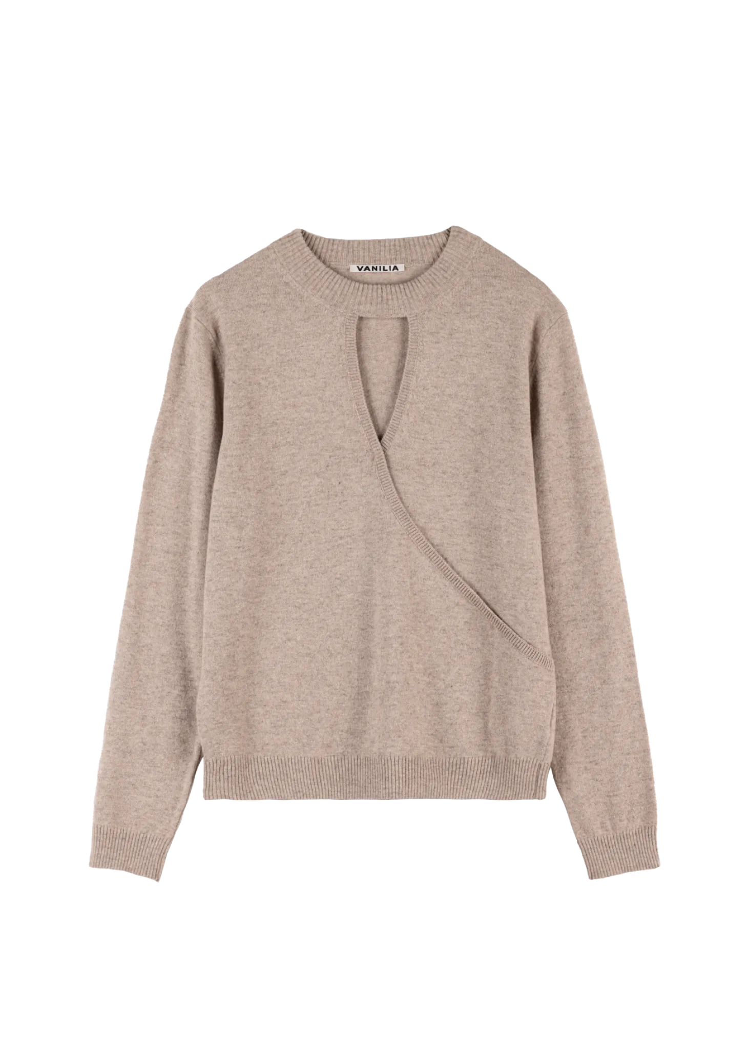 Cut-out wrap sweater