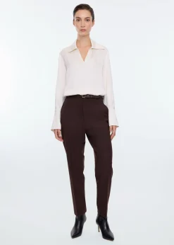 Decostitch satin blouse
