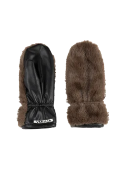 Faux fur mittens