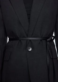 Faux leather cord belt