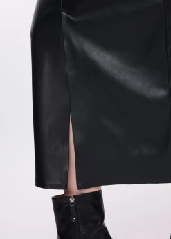 Faux leather skirt