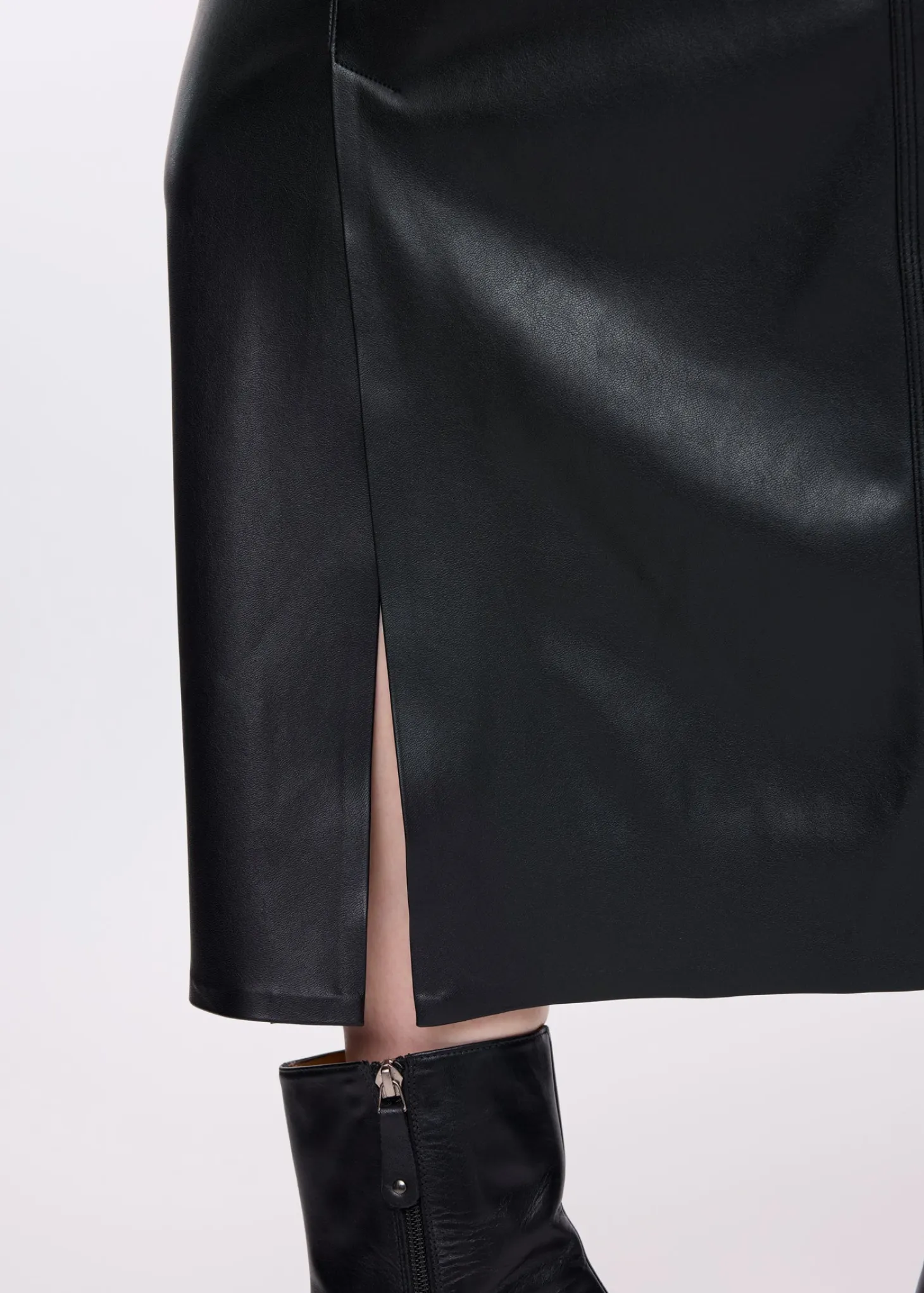 Faux leather skirt