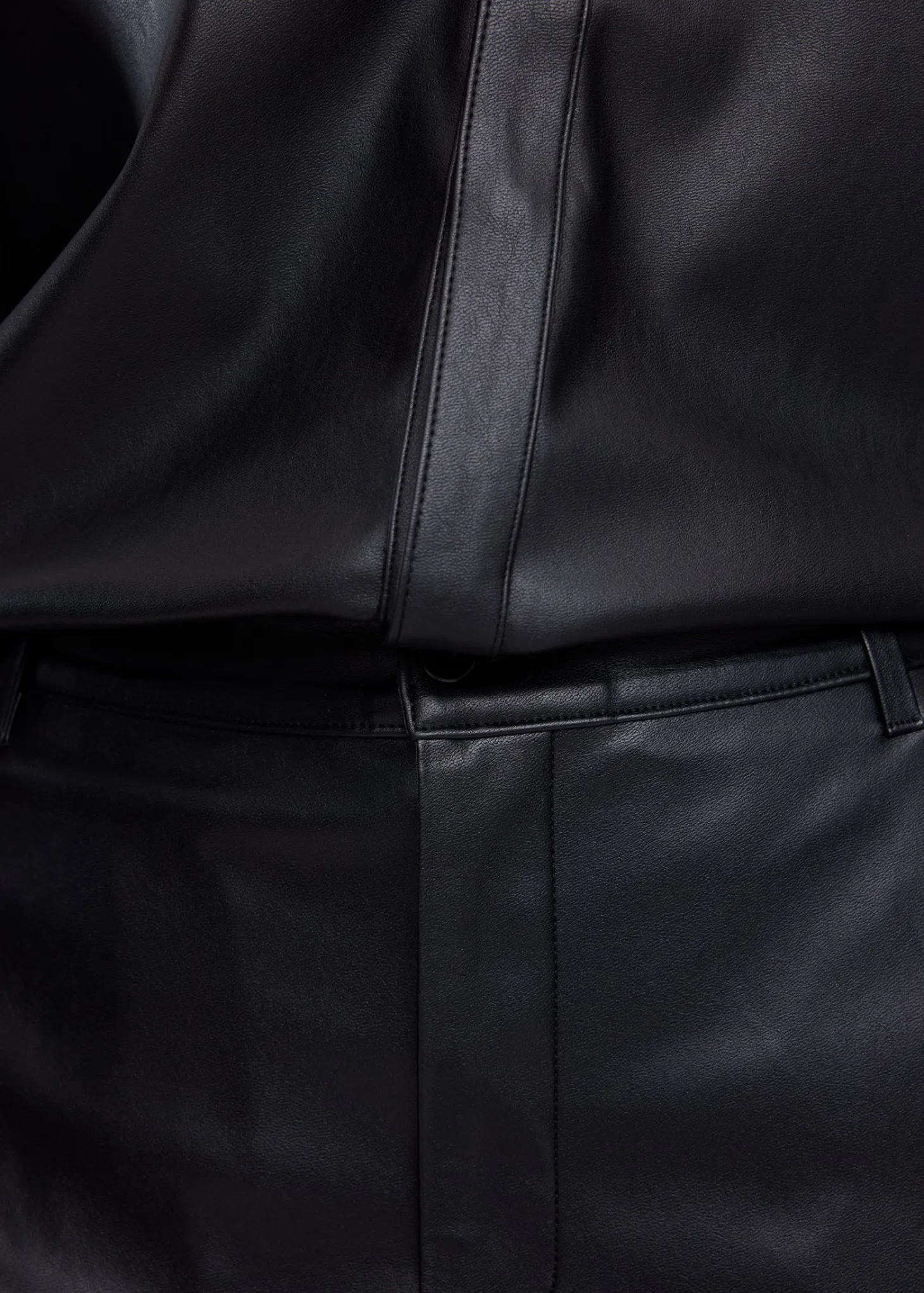 Faux leather skirt