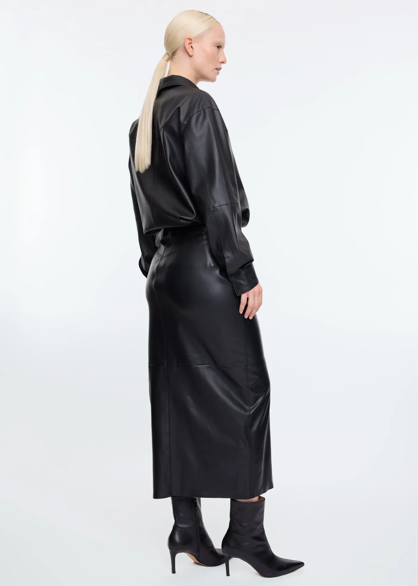 Faux leather skirt