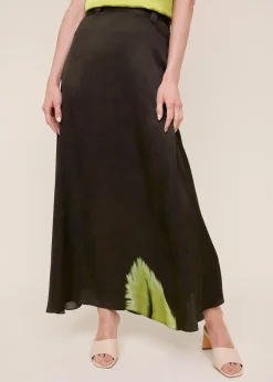 Feather viscose skirt