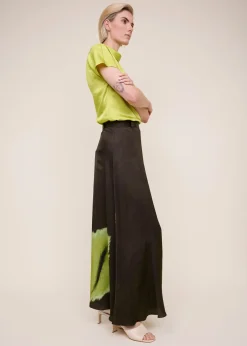 Feather viscose skirt