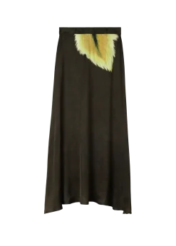 Feather viscose skirt