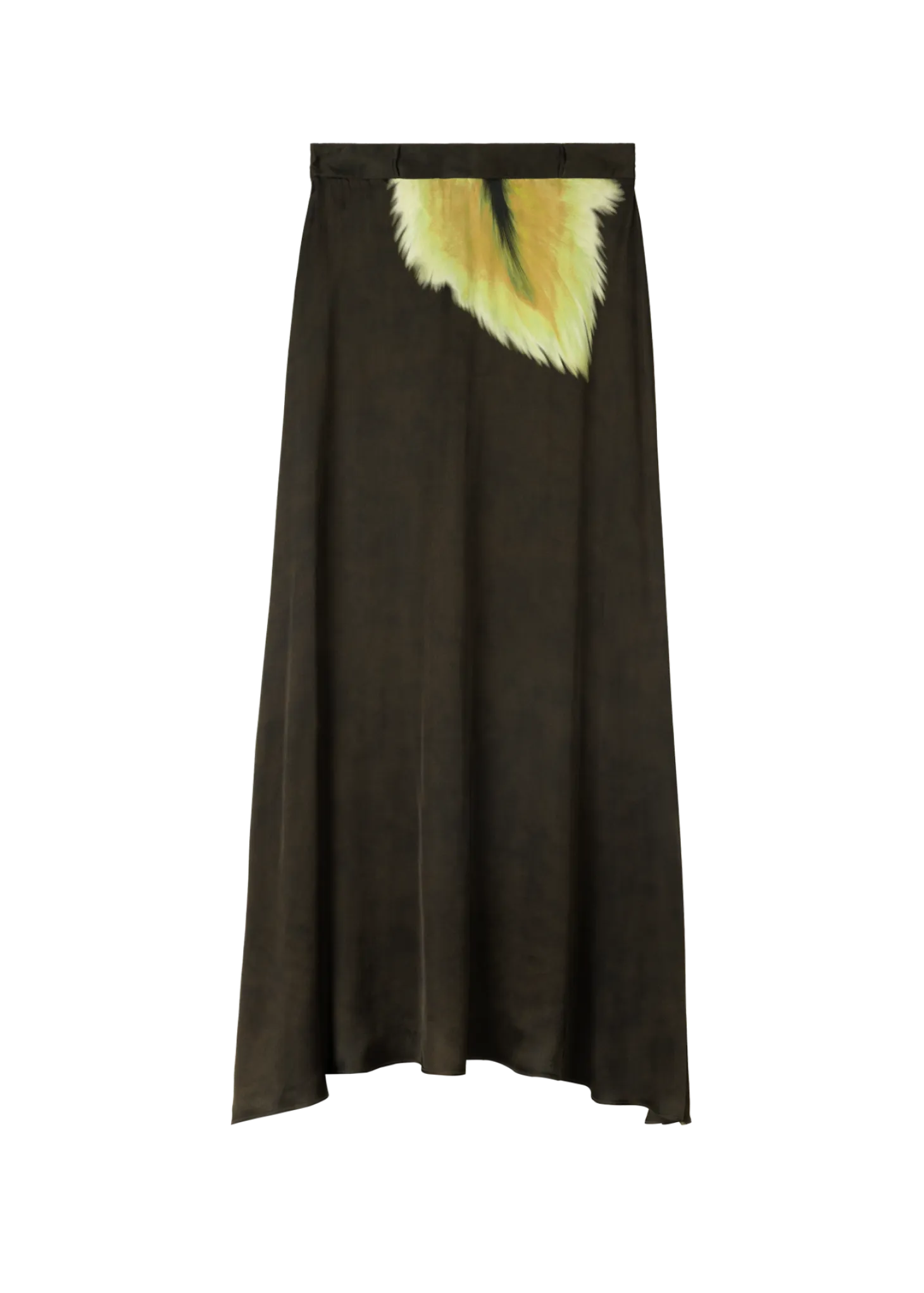 Feather viscose skirt