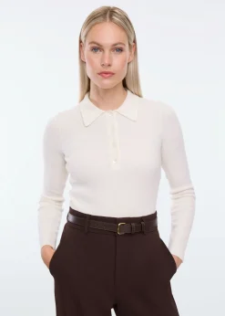 Fitted wool polo